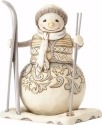 Jim Shore 4058738 Woodland Snowman w Ski