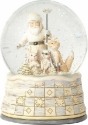 Jim Shore 4058740 White Woodland Santa Waterball