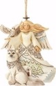 Jim Shore 4058742 Woodland Angel w Husky