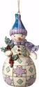 Jim Shore 4058750 Wonderland Snowman Holly