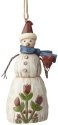 Jim Shore 4058773 Snowman and Heart Ornament