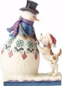 Jim Shore 4058795 Snowman w Puppy