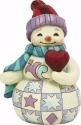 Jim Shore 4058807 Snowman w Heart Min