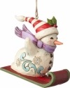 Jim Shore 4058825 Snowman Sledding