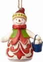 Jim Shore 4058832 Snowman and Bucket Ornament