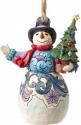 Jim Shore 4058835 Snowman Holding Tree