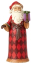 Jim Shore 4059003 Santa and Present Figurine