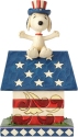 Jim Shore Peanuts 4059438 Snoopy Patriotic Doghouse