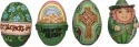 Jim Shore 6001075 4 Assorted Mini Irish Eggs - Set