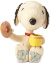 Jim Shore Peanuts 6001297 Snoopy Donut and Coffee Mini Figurine