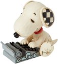 Jim Shore 6001298 Snoopy Typing Mini Figurine