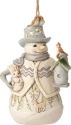 Jim Shore 6001418 White Woodland Snowman Ornament