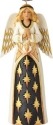 Jim Shore 6001436 Black and Gold Praying Angel Figurine