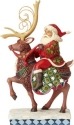 Jim Shore 6001471 Santa Riding Reindeer Figurine