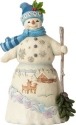 Jim Shore 6001476 Snowman Broom Figurine