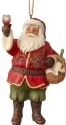 Jim Shore 6001501 Wine Santa Ornament