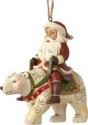Jim Shore 6001507 Santa Riding Polar Bear Ornament