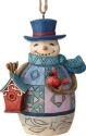 Jim Shore 6001518 Snowman w Birdhouse Ornament