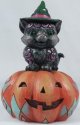 Jim Shore 6001548 Pint Sized Black Cat on Pumpkin