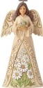 Jim Shore 6001565 Monthly Angel April Figurine