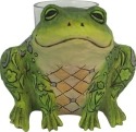 Jim Shore 6001609 Frog Garden Candle Holder