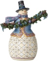 Jim Shore 6002732 Snowman Evergreen Garland Figurine