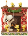 Jim Shore Peanuts 6002772 Snoopy at Fireplace