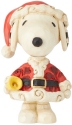 Peanuts by Jim Shore 6002778 Mini Snoopy Santa Figurine