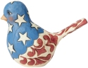 Jim Shore 6003978 Red White and Blue Bird Figurine