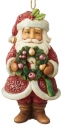 Jim Shore 6004193 Wonderland Santa Wreath Ornament