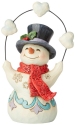 Jim Shore 6004288 Snowman Juggling Hearts Pint Size Figurine