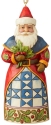 Jim Shore 6004306 Santa Wtih Holly Ornament