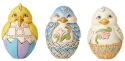 Jim Shore 6004766 Set Of 3 Chick Eggs Figurine