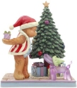 Jim Shore Button and Squeaky 6005120i Button Hiding Present Figurine