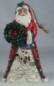 Jim Shore 6005310 Santa with Wreath And Scene Ornament