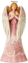 Jim Shore 6005910 Breast Cancer Angel Never Give Up Figurine