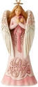 Jim Shore 6005911 Breast Cancer Awareness Ribbon Angel Ornament
