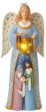 Jim Shore 6005916 Angel with Nativity Statue