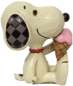 Jim Shore Peanuts 6005953i Mini Snoopy Ice Cream Figurine