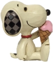 Jim Shore 6005953 Mini Snoopy Ice Cream Figurine