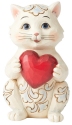 Jim Shore 6006225 Cat Holding Heart Figurine