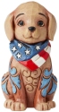Jim Shore 6006442 Mini Patriotic Puppy Figurine