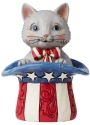 Jim Shore 6006443 Mini Patriotic Kitten Cat Figurine