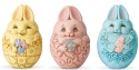 Jim Shore 6006518 Set of 3 Mini Bunny Easter Egg Figurines