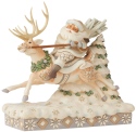 Jim Shore 6006579 Woodland Santa Riding Figurine