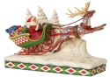 Jim Shore 6006635 Reindeer Pulling Santa Figurine
