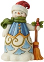 Jim Shore 6006653 Snowman with Broom Figurine