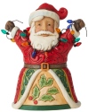 Jim Shore 6006655 Jolly Santa and Light Figurine