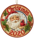 Jim Shore 6006665 Santa and Cardinal Hanging Ornament
