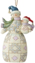 Jim Shore 6006679 Snowman with Snowbaby Hanging Ornament
